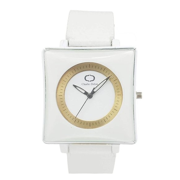 Charles Delon Casual Style White/Gold Watch - Picture 1 of 3